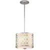 ELSTEAD Suspension ziggy E27 1x40W acier peint argent, verre h: 117,5cm Ø25,4cm dimmable