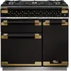 Piano de cuisson gaz FALCON ELISE LUXE  TAB GAZ 90 CMNOIR LAITON