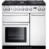 Piano de cuisson gaz FALCON NEXUS 90 BLANC CHROME SATINÉ
