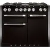 Piano de cuisson gaz FALCON Semi Pro MERCURY 110 NOIR MAT INOX POLI