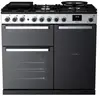 Piano de cuisson gaz FALCON EDGE DELUXE  TAB GAZ 100 CM VERRE NOIR