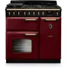 Piano de cuisson gaz FALCON NGC TAB GAZ 90 CM BORDEAUX LAITON ANTIQU