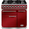 Piano de cuisson gaz FALCON Semi Pro DELUXE 90 ROUGE CERISE NICKEL
