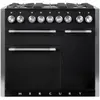 Piano de cuisson gaz FALCON Semi Pro MERCURY 100 NOIR MAT INOX POLI