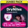 DryNites Couche de Nuit pour Fille 4-7 Ans 17-30 kg (4x16)