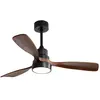 TANANT Ventilateur de plafond en bois de 122cm avec 3 pales en bois ma...