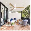 TANANT Ventilateur de plafond décoratif 132 cm avec télécommande 6 vit...