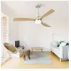 TANANT Ventilateur de plafond 132 cm avec éclairage LED à intensité va...