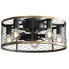 EIFSON Ventilateur de Plafond Cage Industriel 50cm, avec 7 Pales abs, ...