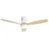 TANANT Ventilateur de plafond moteur DC 132 cm avec 3 pales en bois ma...
