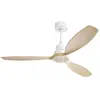TANANT Ventilateur de plafond moteur DC 132 cm avec 3 pales en bois ma...