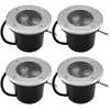 COOCHEER Lot de 4 Spot Led Encastrable Exterieur 4Pcs 3W IP65 Rond 270...