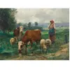 D-Toys Dupre - Herderin met kudde  (1000 stukjes, kunst puzzel)