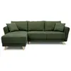 Canapé d'angle convertible réversible 3-4 places CLAUDIUS - Tissu Vert...