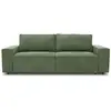 CASAPY Canapé convertible 3 places JOSH - Tissu Loft Olive - Coffre de rangement - L 239 x P 117 x H 65 cm