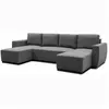 Canapé d'angle convertible panoramique PHARELL 5/6 places - Tissu anth...