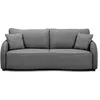 Canapé convertible BARI 3 places - Tissu anthracite - Coffre de rangem...
