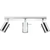 SOLLUX Plafonnier RING 3 Chrome Moderne Intérieur Lampe pour Chambre Salon GU10