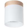 SOLLUX Plafonnier RIF GU10 1 x max.10W LED bois blanc/bois naturel H: 14cm Ø12cm dimmable