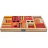 Warme blokken 54 stuks hout montessori Wooden Story