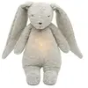 Moonie Peluche veilleuse lapin nature bio avec sons & lumières gris