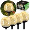 Lampe solaire, boule transparente, 4 pcs. Ilumen LS-103