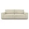 HOMIFAB Canapé convertible 3 Places avec coffre de rangement en velours côtelé beige - Harper