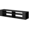 Meuble TV - WERI - 140 cm - noir - style moderne