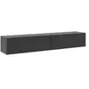 SELSEY Meuble TV - NOLIE - 175 cm - suspendu - couleur du bois de frêne Portland