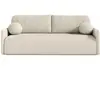 SELSEY Canapé convertible 3 places - GLOVE - en bouclette beige