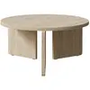 SELSEY Table basse ronde - PREFFINES - 85 cm - aspect bois clair