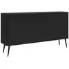 SELSEY Buffet 3 portes - OVARLO - 163 cm - noir