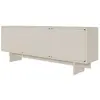 SELSEY Meuble TV - WUWU -3 portes - 150 cm - Grège