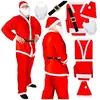 Costume de Père Noël - SPRINGOS - 5 pièces - Doux - Rouge - Mixte
