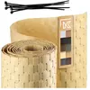 KADAX Ruban de clôture beige pour panneaux de clôture 19 cm 2,55 m Cou...