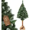 KADAX Sapin de Noël Artificiel sur Tronc, Diamant, 160 cm, Pin