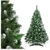 KADAX Sapin de Noël artificiel en PVC avec support et extrémités enneigées - 47 branches et 12 couronnes  180 cm