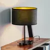 Euluna - Tafellamp - 1licht - fluweelstof, metaal - H: 30 cm - E14 - z...
