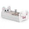 KOBI Lit enfant "PINKCAT" 160x80cm + tiroir + matelas