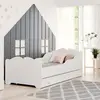 KOBI Lit enfant complet ANNA 70 x 140 cm + sommier + matelas + tiroir
