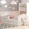 KOBI Lit Enfant + Tiroir + Matelas + Barriere De Securite 160x80