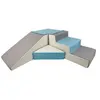 VELINDA Set de 4 blocs en mousse pour le jeu blanc, bleu clair, gris