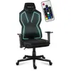 Chaise gaming - HUZARO - Combat 6.2 - Noir RGB - Éclairage LED - Accou...