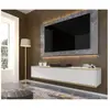 Meubles TV - AC-Déco - Meuble TV suspendu "Subi" - Blanc/Doré - L 180 ...