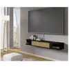 Meubles TV - AC-Déco - Meuble TV suspendu "Icarus" - Noir/Beige - 156 ...