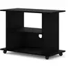 Meubles TV - AC-Déco - Table meuble TV à roulettes "Yogi" - Noir mat -...