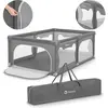 LIONELO Willow - Parc Bébé - 127 x 187 x 68 cm - Côtés en maille - Gra...