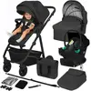 Poussette combinée 4en1 LIONELO Bianka -Jusqu'à 22Kg - Pack poussette,...