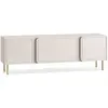 Meuble TV 2 portes avec abattant - LOPPA - 160 cm - beige cachemire