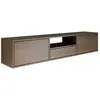 SELSEY Meuble TV avec 3 abattants et une étagère   FRAMME   aspect noy...